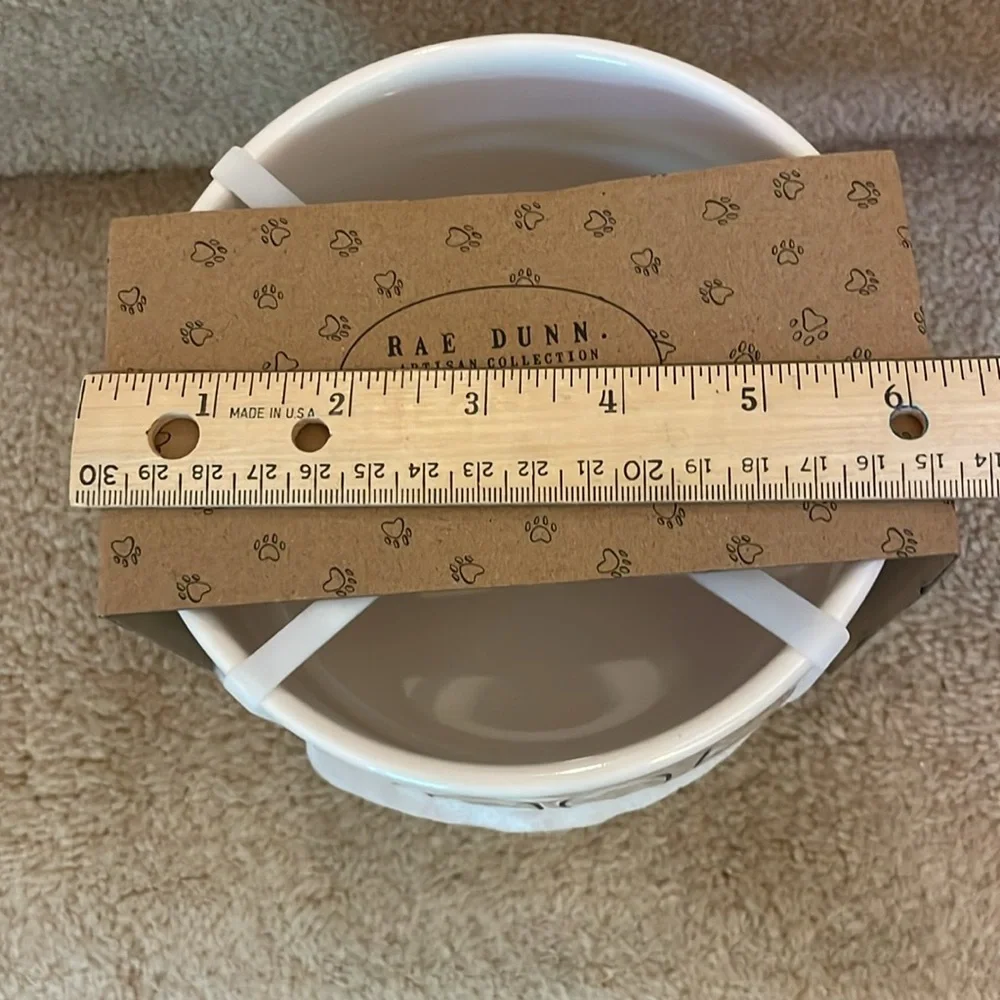 Cute set of two stackable Rae Dunn pet bowels